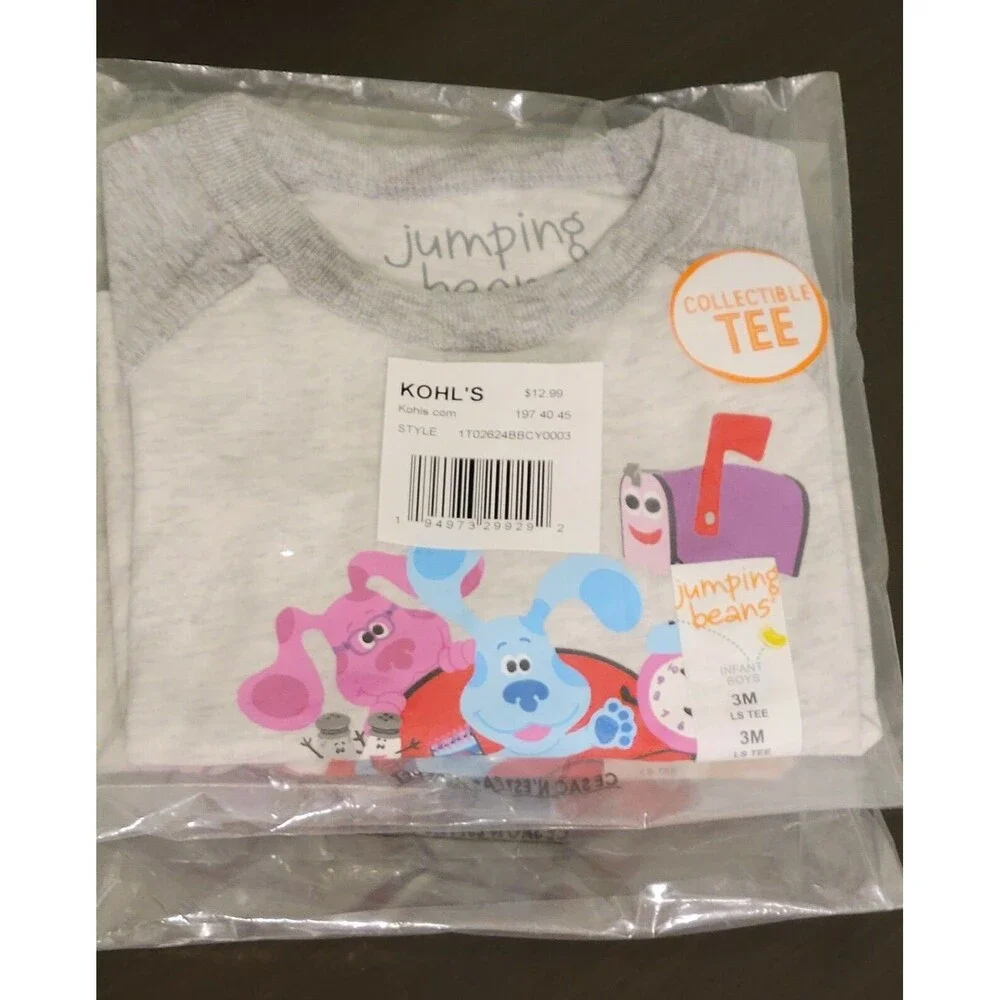 Blue's Clues & and You Long Sleeve T-Shirt Top for Baby Size 3 Months NEW Blues